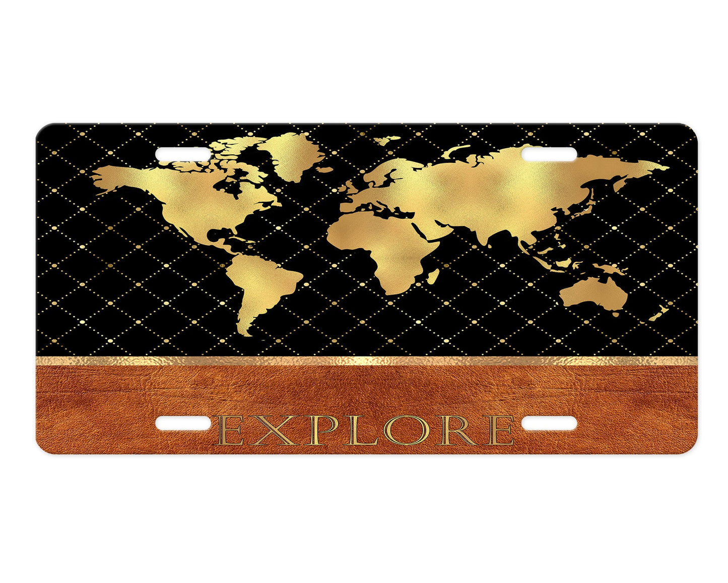 Explore the World Aluminum Front License Plate, Car Accessory, Vanity Plate