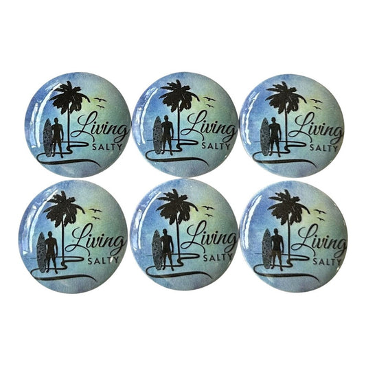 Cabinet Knobs Set of 6 Living Salty Beach Coastal Wood Cabinet Knobs, Drawer Knobs and Pulls, Kitchen Cabinet Knobs Beach House, Beach Theme