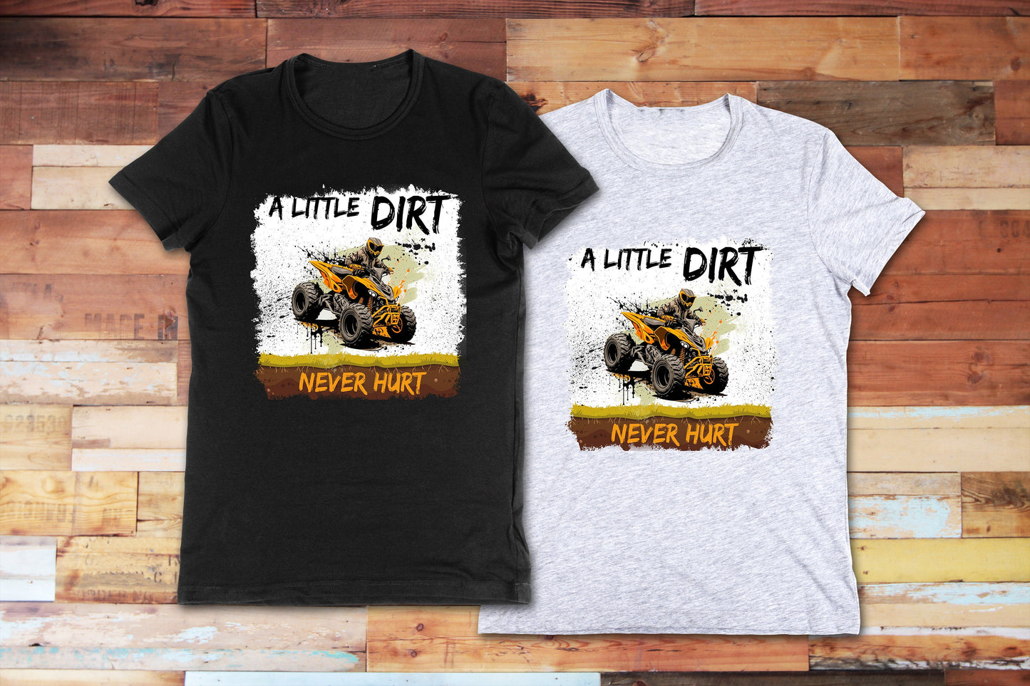 A Little Dirt Never Hurt T Shirt, Tshirt, Graphic T's  100% Cotton Black White or Gray, Tee, Motivational,