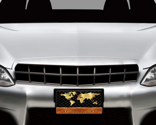 Explore the World Aluminum Front License Plate, Car Accessory, Vanity Plate