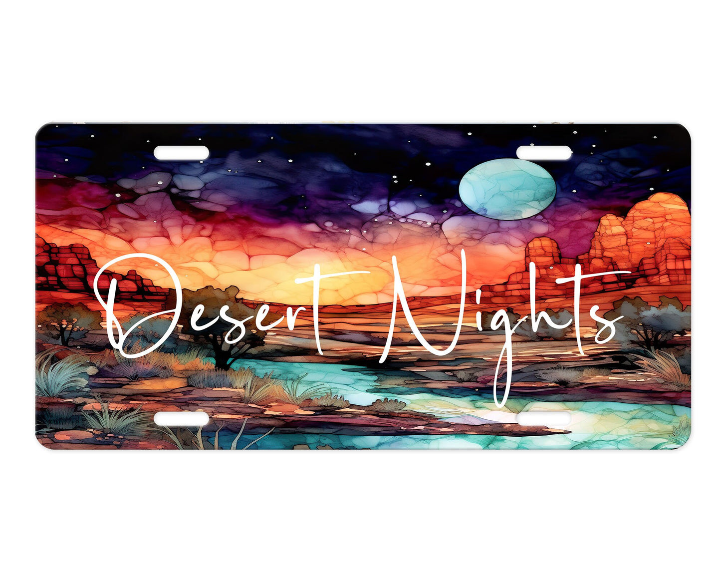 Desert Nights  Aluminum Vanity License Plate Car Accessory Decorative Front Plate