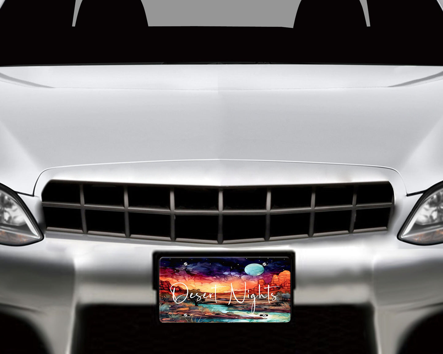 Desert Nights  Aluminum Vanity License Plate Car Accessory Decorative Front Plate