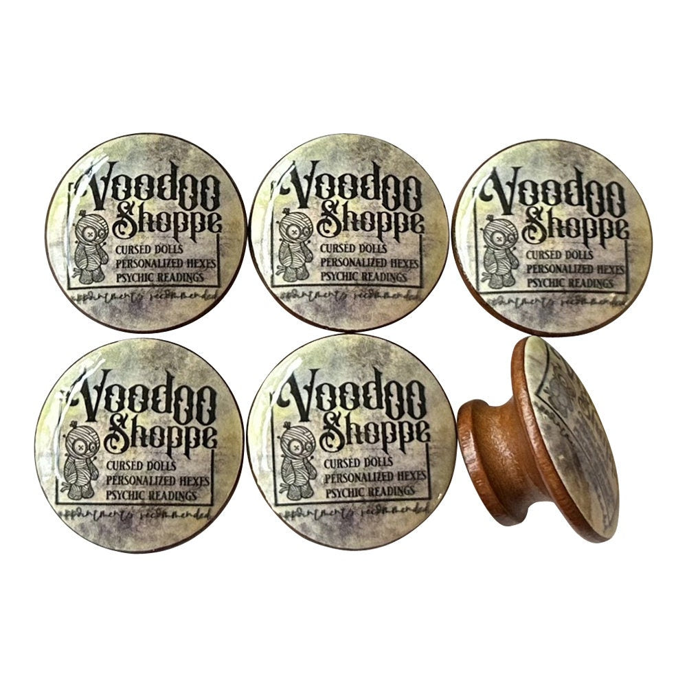 Voodoo Shop Wood Cabinet Knobs, Drawer Knobs and Pulls, Kitchen Cabinet Knobs, Boho Decor