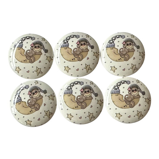 Moon Monkey Nursery Wood Cabinet Knobs, Drawer Knobs and Pulls, Kitchen Cabinet Knobs,  Baby  Room Decor