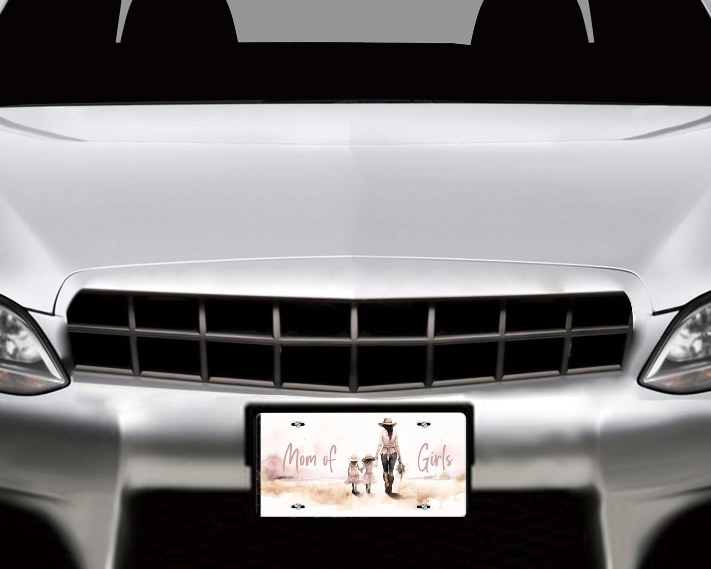 New Release Vanity Front License Plate, Mom of Girls Aluminum Vanity License Plate Car Accessory Decorative Front Plate