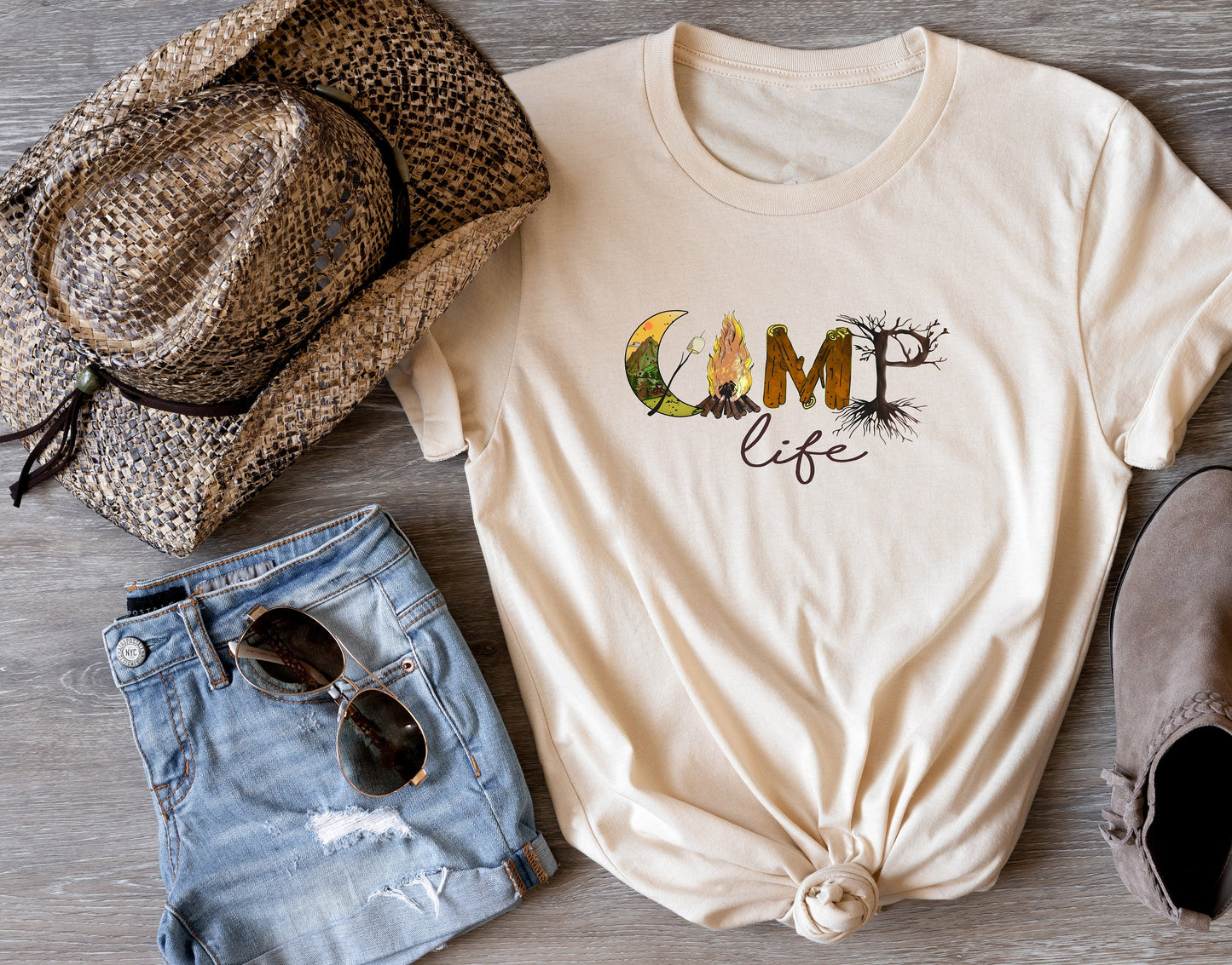 Camp Life T Shirt, Tshirt, Graphic T's  100% Cotton, Tee, Motivational,