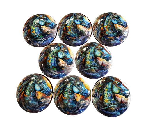 New Release Western Cabinet and Drawer Knobs, Set of 8 Tribal Horses, Cabinet Knobs Drawer Knobs and Pulls, Kitchen Cabinet Knobs,