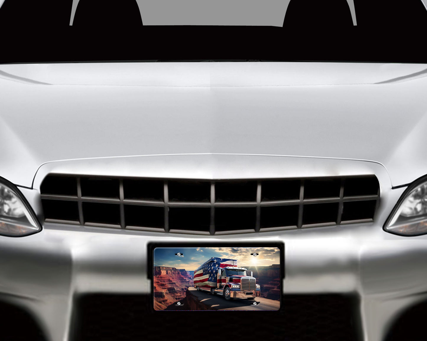 New Release American Trucker Aluminum Vanity License Plate Car Accessory Decorative Front Plate