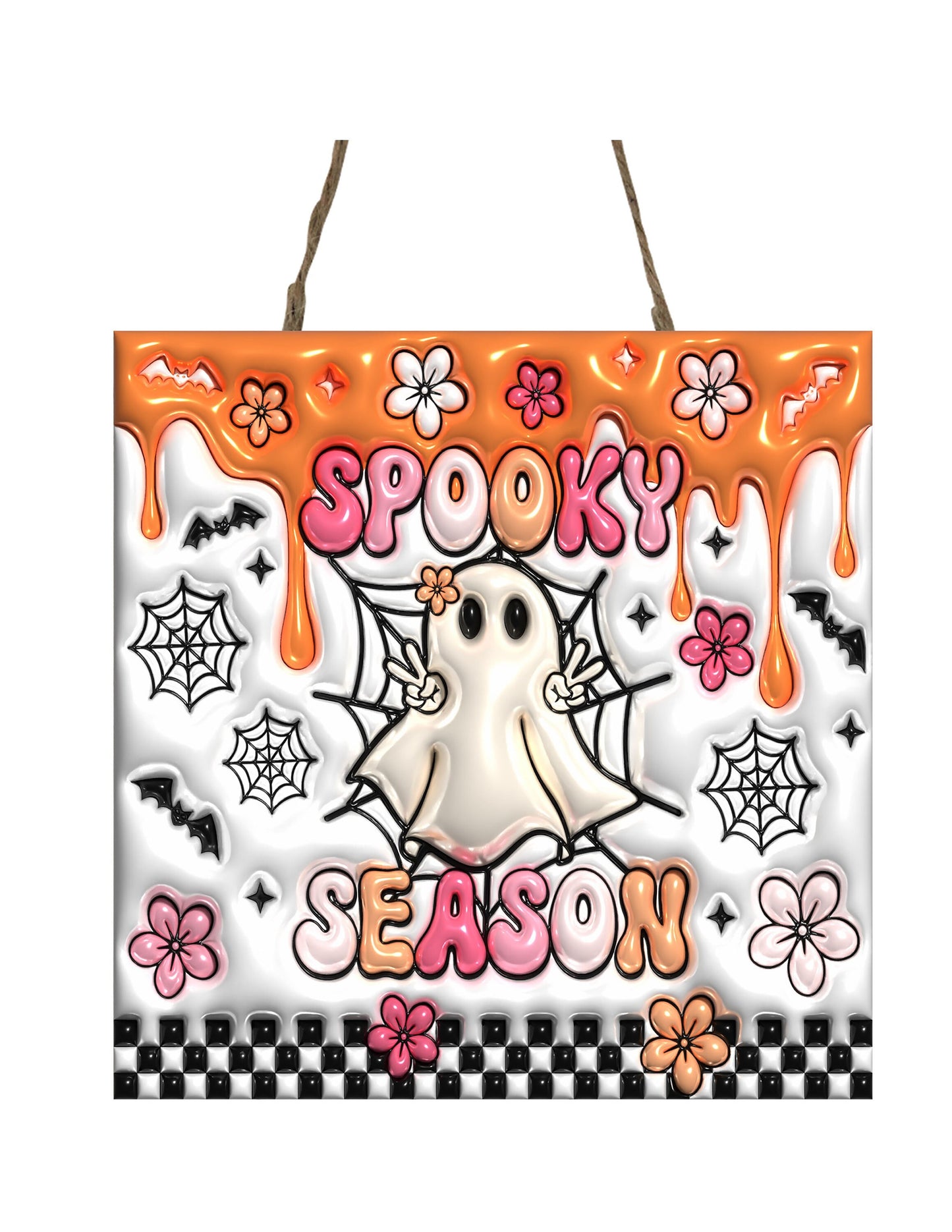 New Releases Spooky Season Halloween Hanging Wall Mini Sign Wood Home Decor, Door Hanger, Wreath Sign