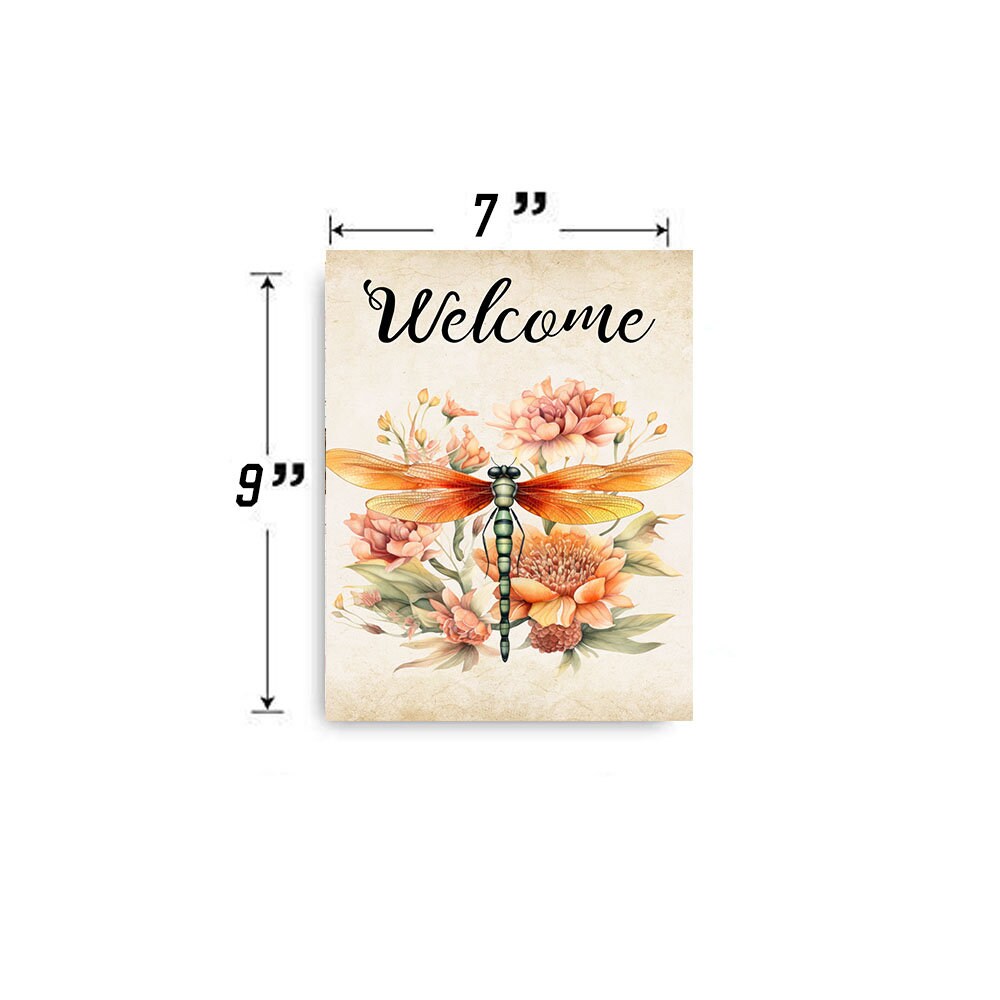 New Release Fall Decor, Fall Sign, Welcome Fall Dragonfly Farmhouse Decor Printed Handmade Wood Sign Door Hanger Sign