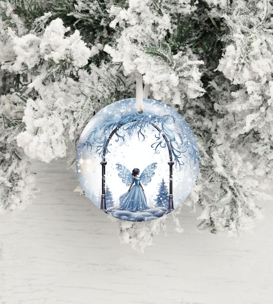 New Release Christmas Ornament, Blue Christmas Angel Ceramic Christmas Ornament
