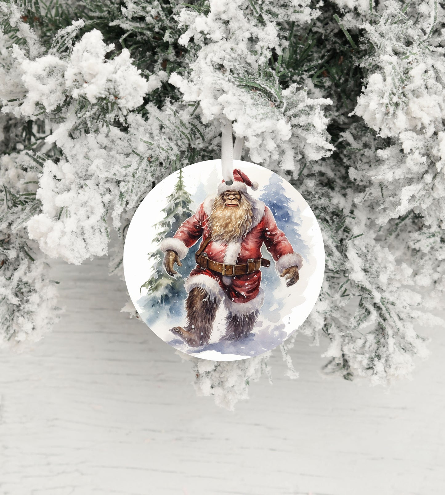 New Releases Christmas Ornament, Bigfoot Santa Ceramic Christmas Ornament, Christmas Decorations