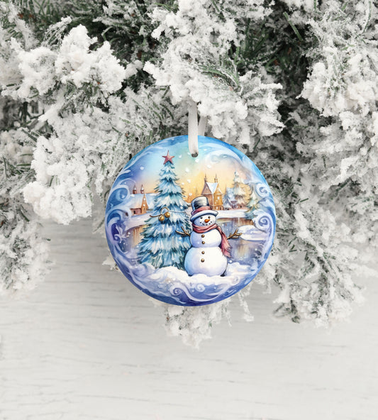 New Release Christmas Ornament, Christmas Bauble Snowman Ceramic Christmas Ornament