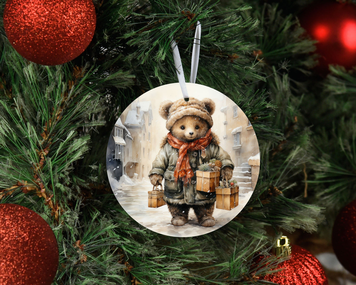 New Release Christmas Ornament, Christmas Bear Ceramic Christmas Ornament