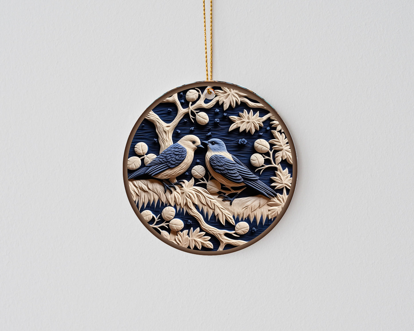 New Release Christmas Ornament, Christmas Bluebirds Ceramic Christmas Ornament