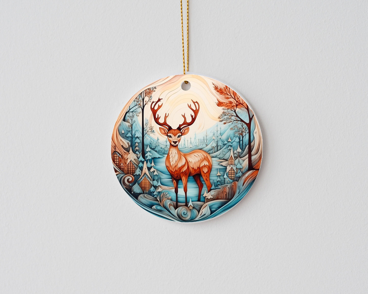 New Release Christmas Ornament, Christmas Deer Ceramic Christmas Ornament