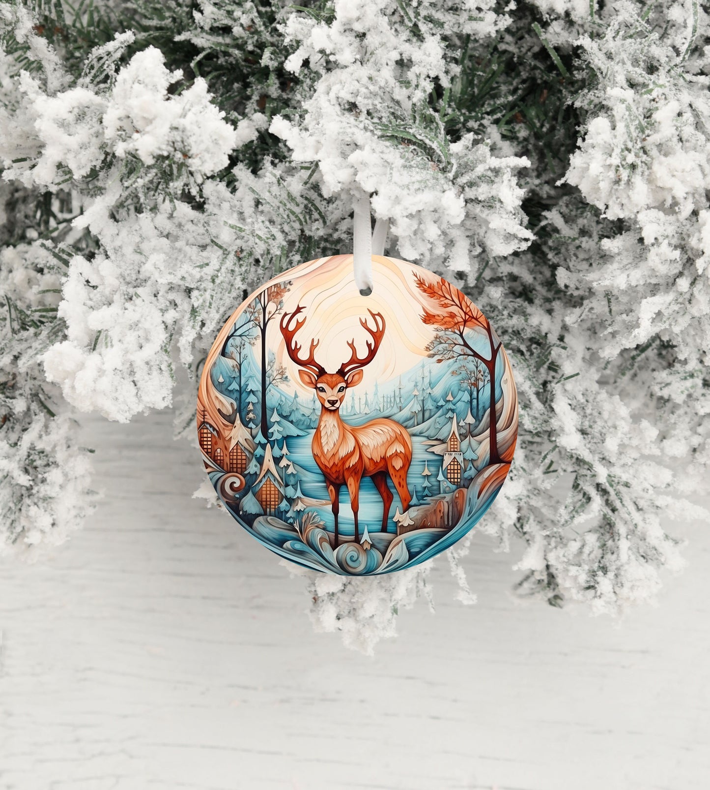 New Release Christmas Ornament, Christmas Deer Ceramic Christmas Ornament