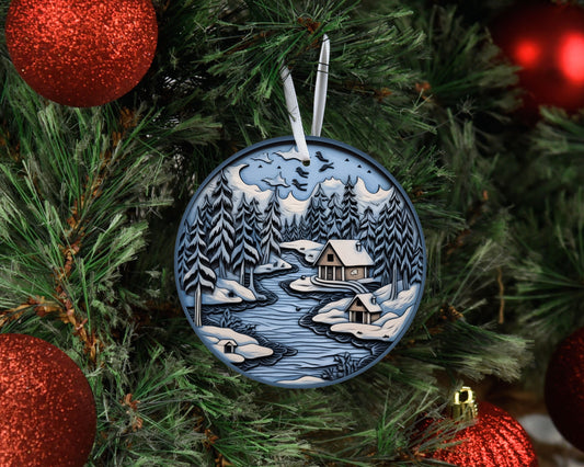 New Release Christmas Ornament, Christmas Lake Ceramic Christmas Ornament