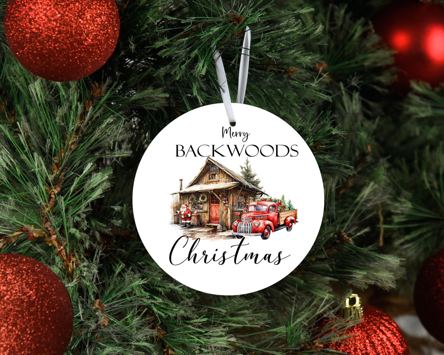 New Release Christmas Ornament, Merry Backwoods Christmas Ceramic Christmas Ornament