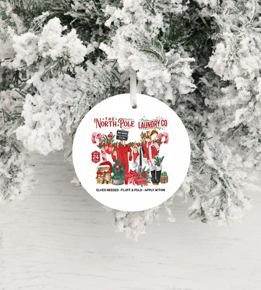 New Release Christmas Ornament, North Pole Laundry Co. Ceramic Christmas Ornament