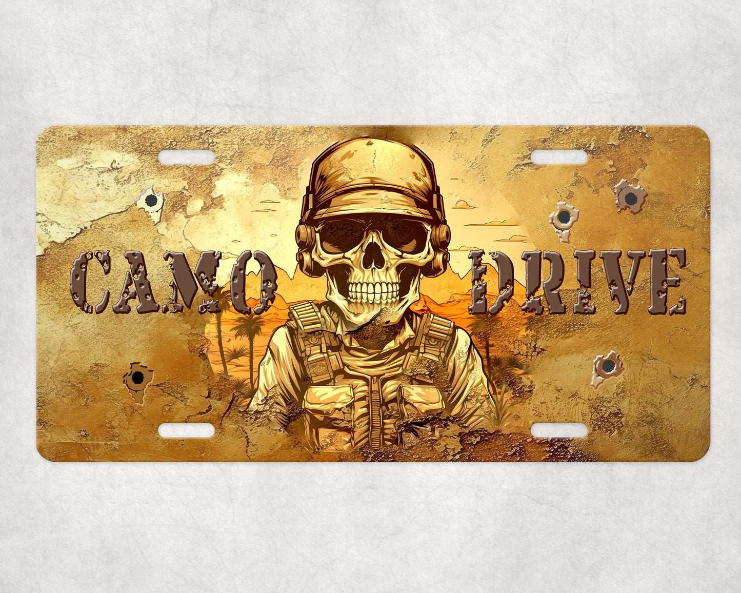 New Release Vanity Front License Plate, Camo Drive Aluminum Vanity License Plate Car Accessory Decorative Front Plate