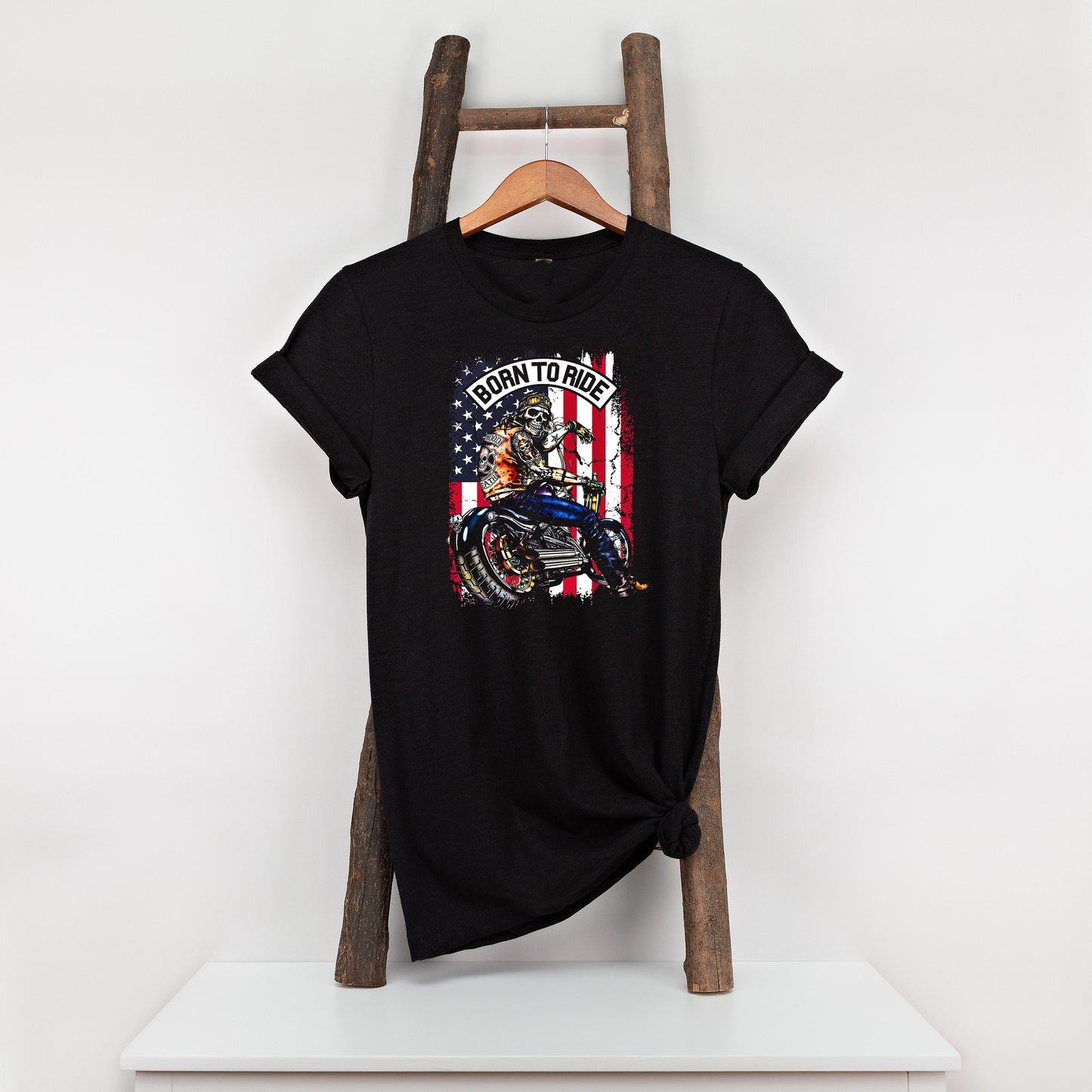 New Release, Born to Ride T shirt, Biker Motorcycle Tshirt, Graphic T's  100% Cotton Black, Tee