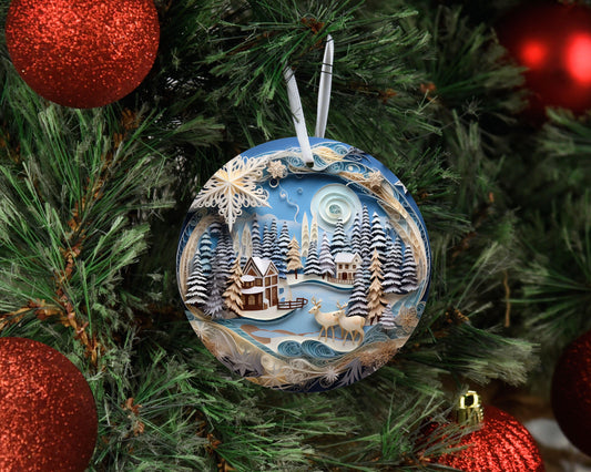 New Release Christmas Ornament, Blue Christmas Ceramic Christmas Ornament