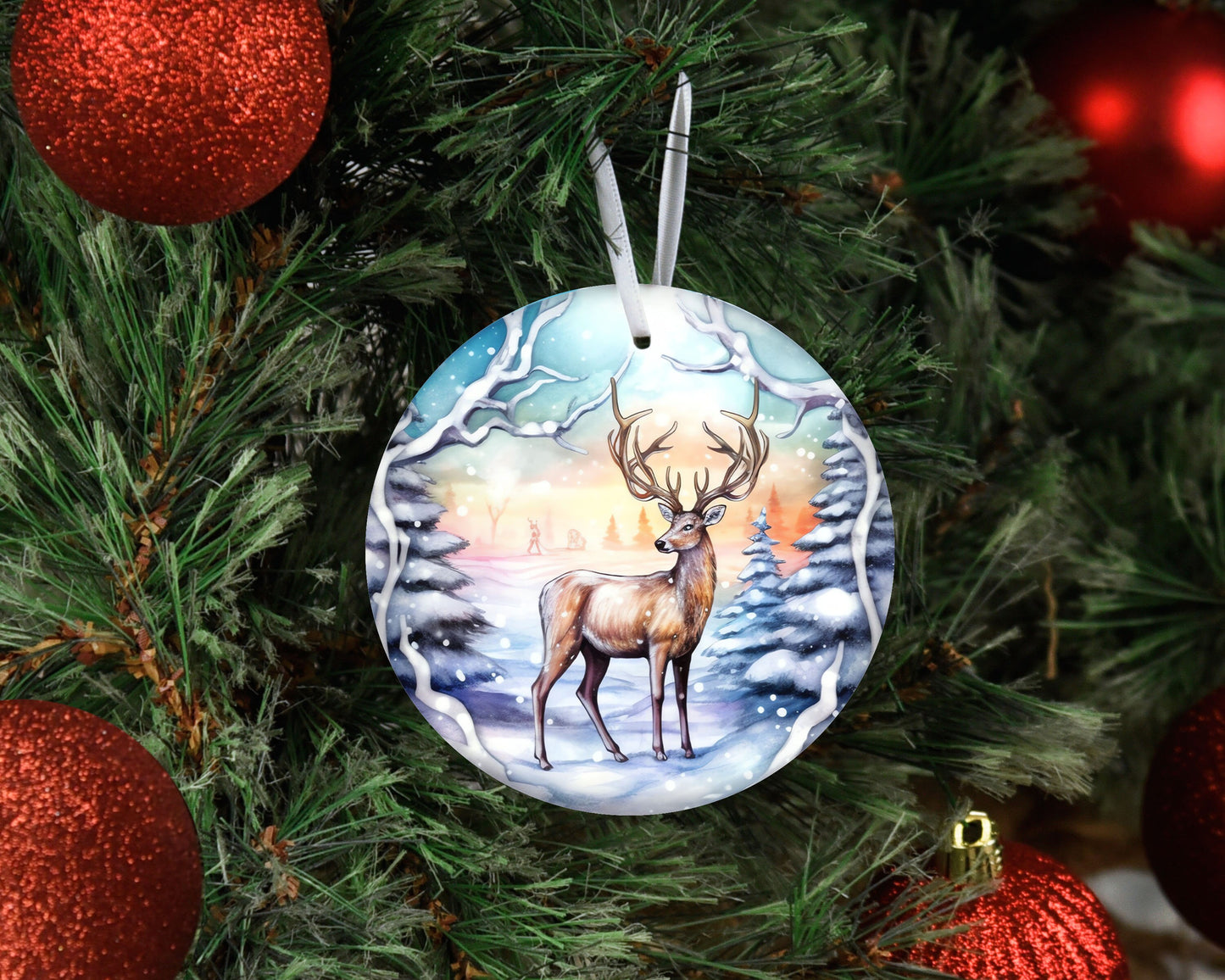 New Release Christmas Ornament, Christmas Bauble Deer Ceramic Christmas Ornament