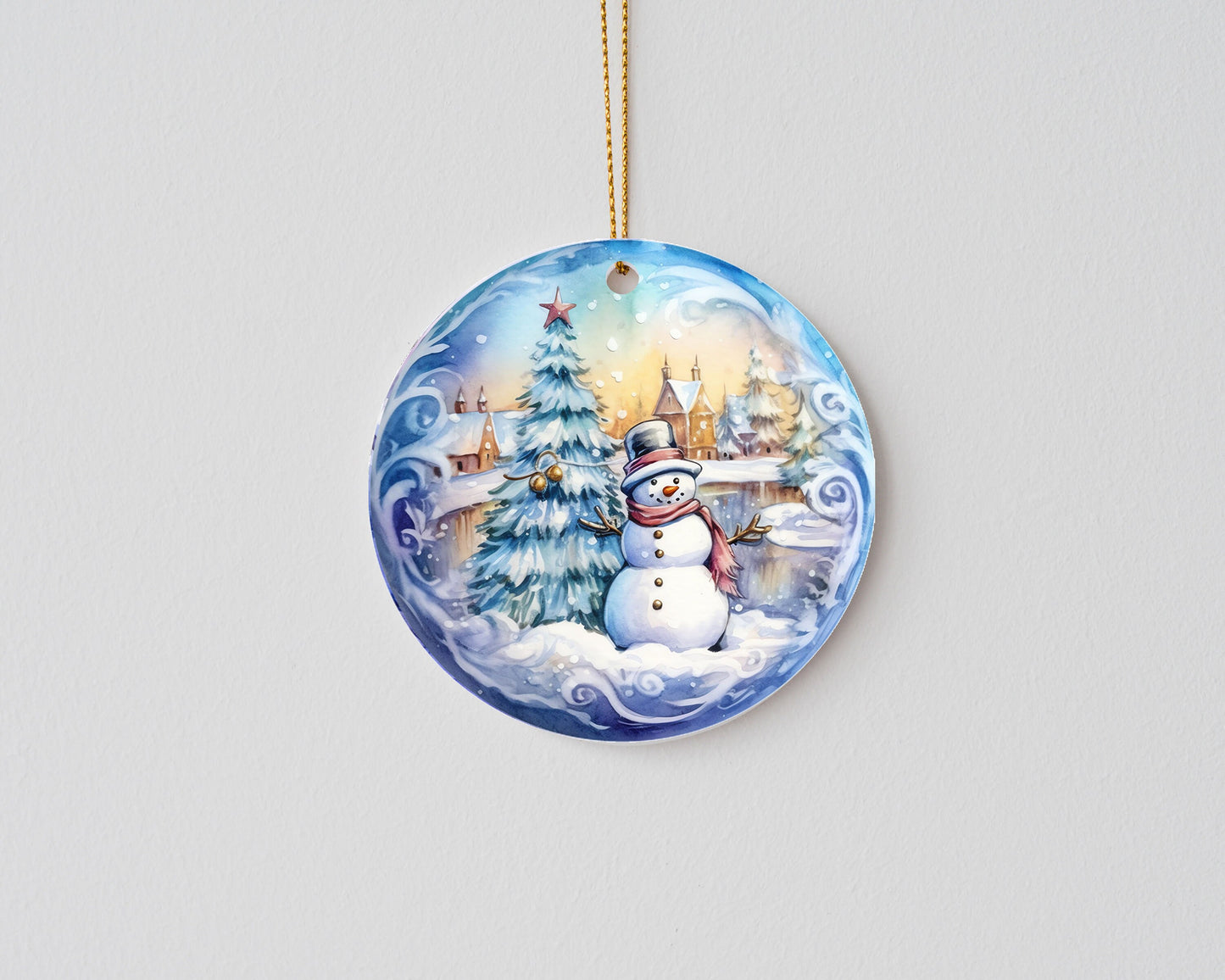 New Release Christmas Ornament, Christmas Bauble Snowman Ceramic Christmas Ornament