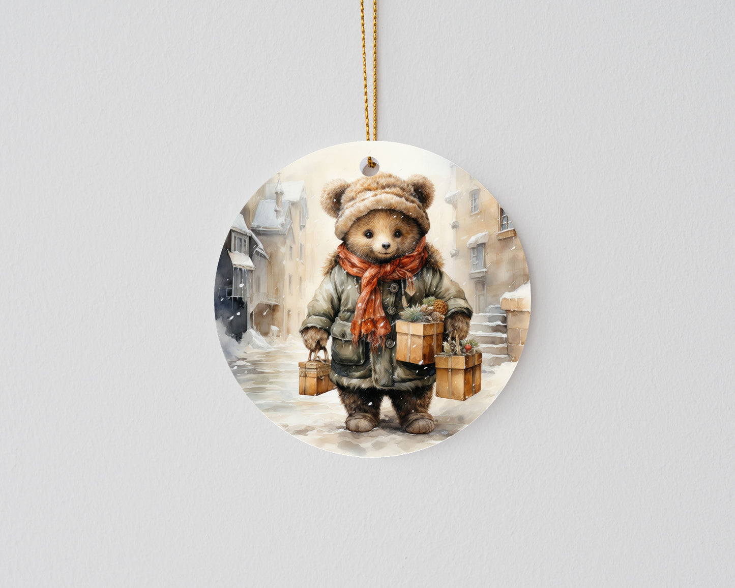 New Release Christmas Ornament, Christmas Bear Ceramic Christmas Ornament