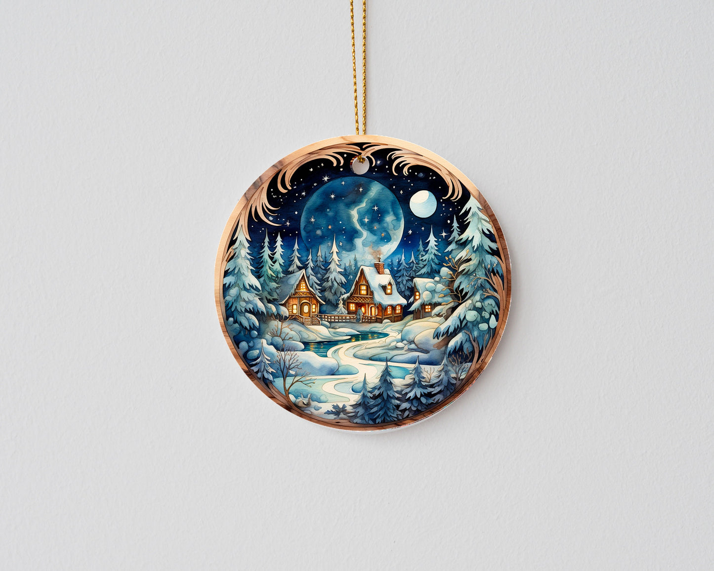 New Release Christmas Ornament, Christmas Cabin Ceramic Christmas Ornament