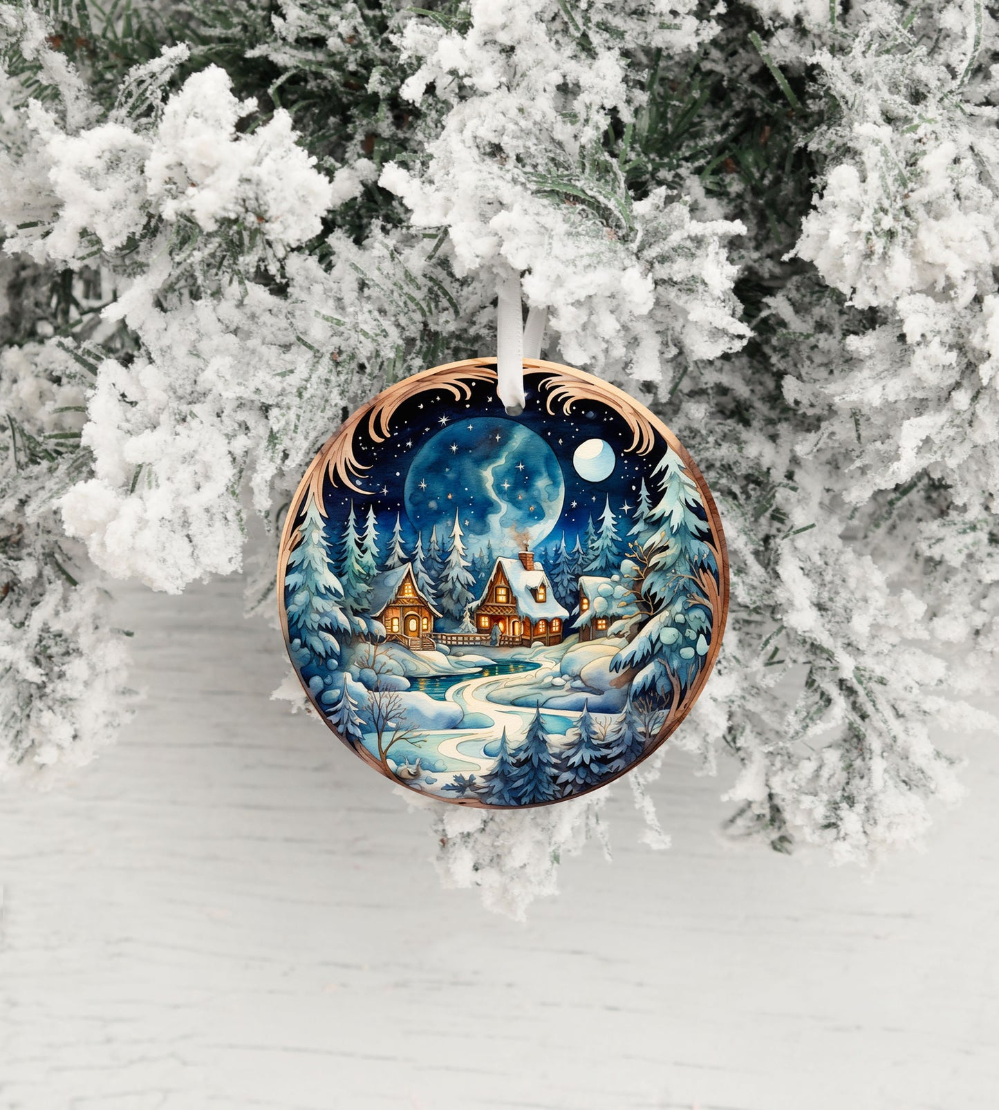 New Release Christmas Ornament, Christmas Cabin Ceramic Christmas Ornament