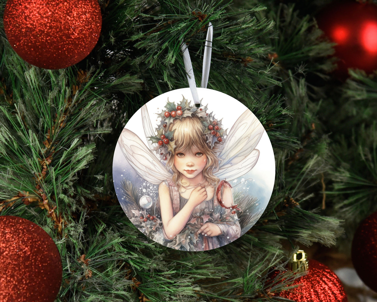 New Release Christmas Ornament, Christmas Fairy #2 Ceramic Christmas Ornament