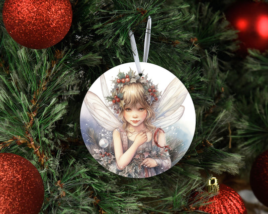 New Release Christmas Ornament, Christmas Fairy #2 Ceramic Christmas Ornament