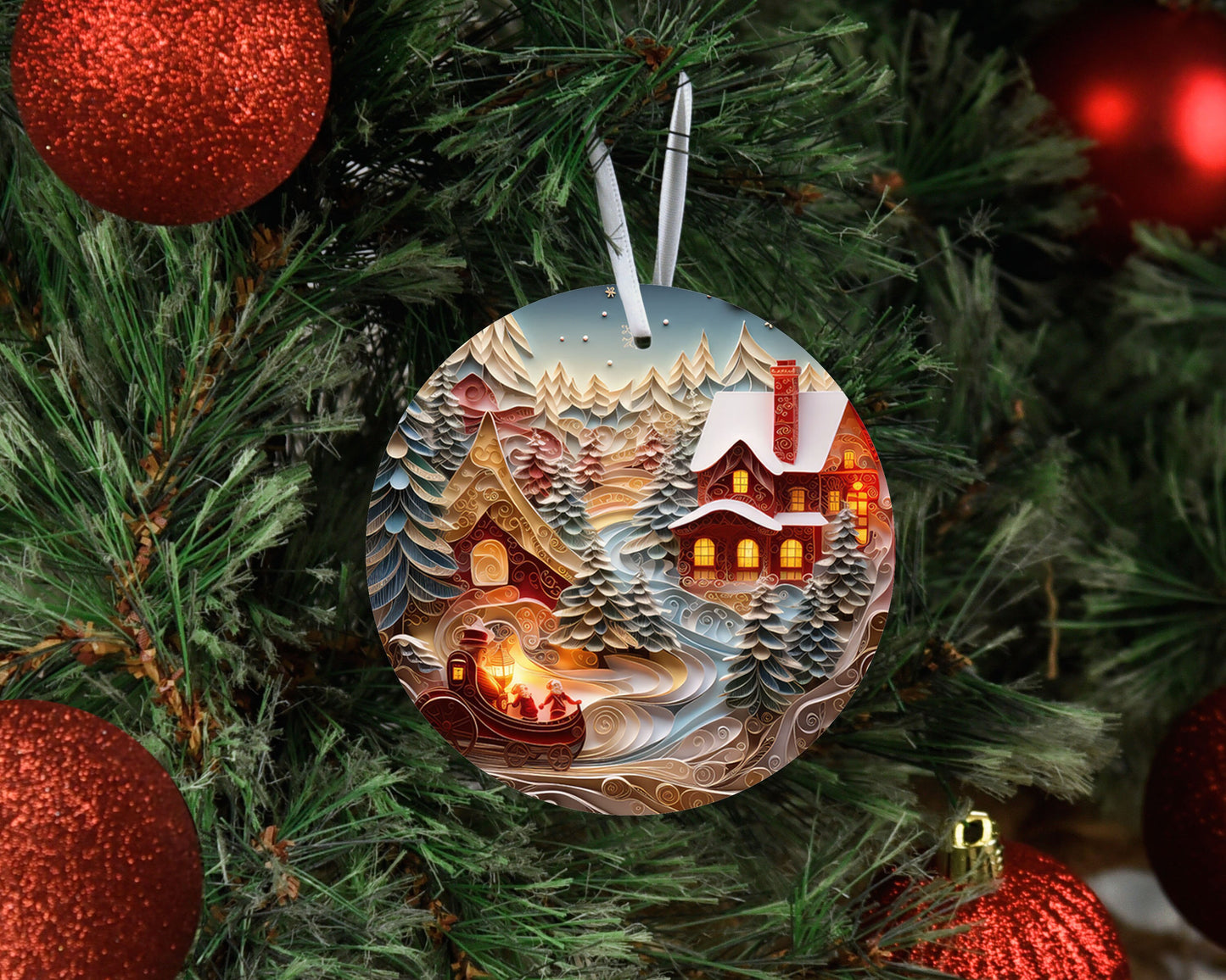 New Release Christmas Ornament, Christmas Town Ceramic Christmas Ornament