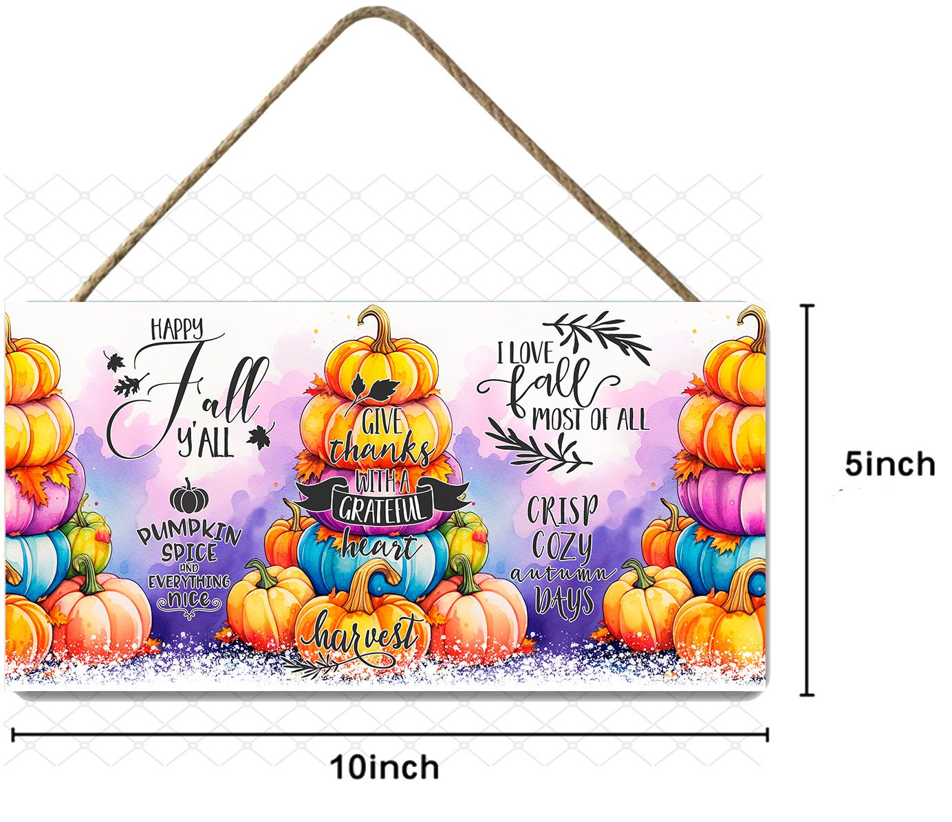 New Release Fall Pumpkins Collage Wall Decor, Fall Sign,  Printed Handmade Wood Sign, Wreath Sign, Door Hanger