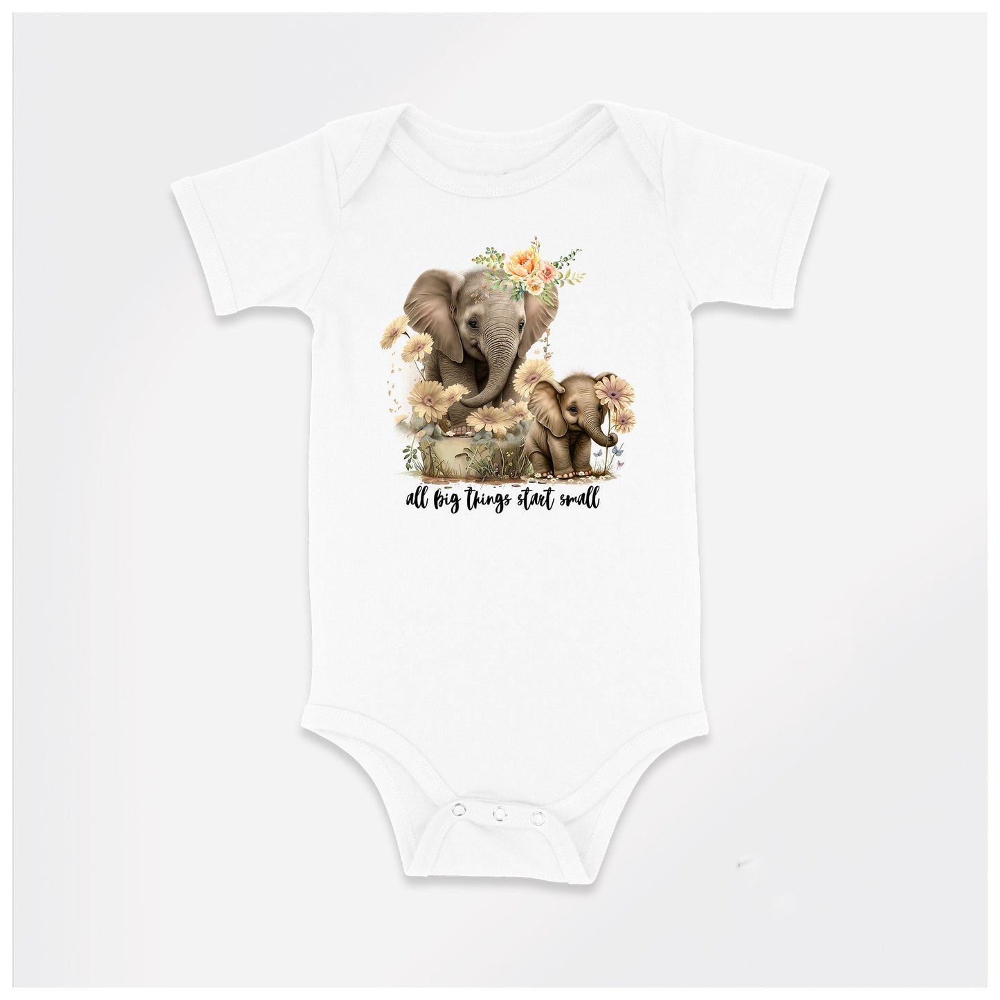 New Release, Baby Bodysuit, All Big Things Start Small Romper, One Piece Baby Suit, Baby Gift, Long / Short Sleeve, Unisex, 0-18 Months size