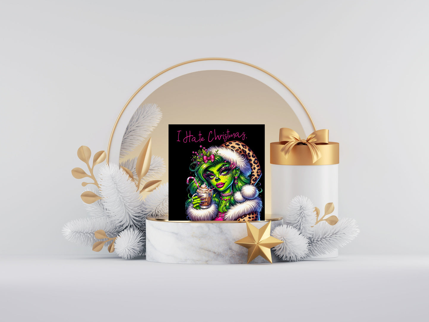 New Release, Christmas Ornament, Green Elf I Hate Christmas, Tier Tray Decor, Wreath Sign, Mini Sign, Door Hanger