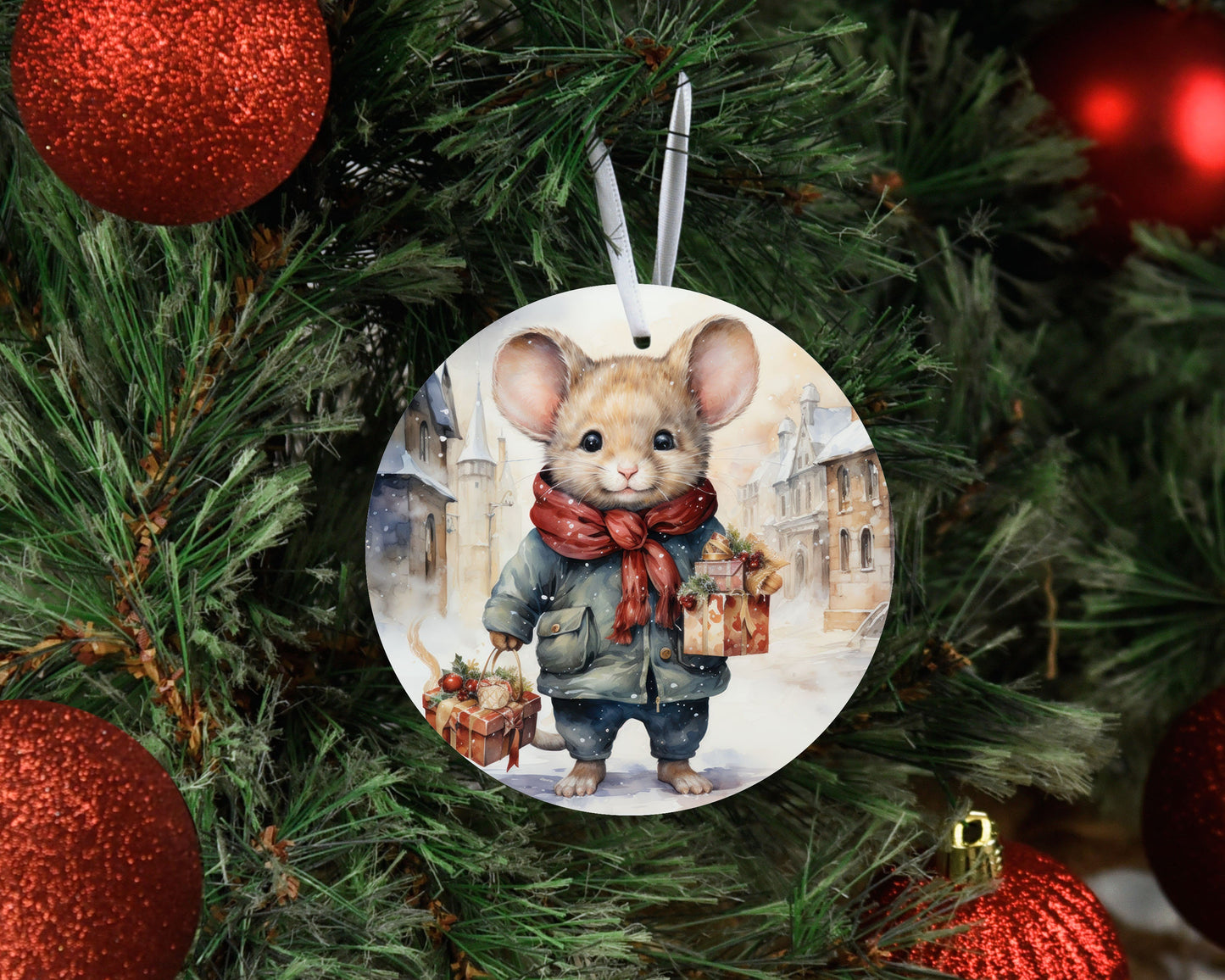 New Release Christmas Ornament, Christmas Mouse Ceramic Christmas Ornament