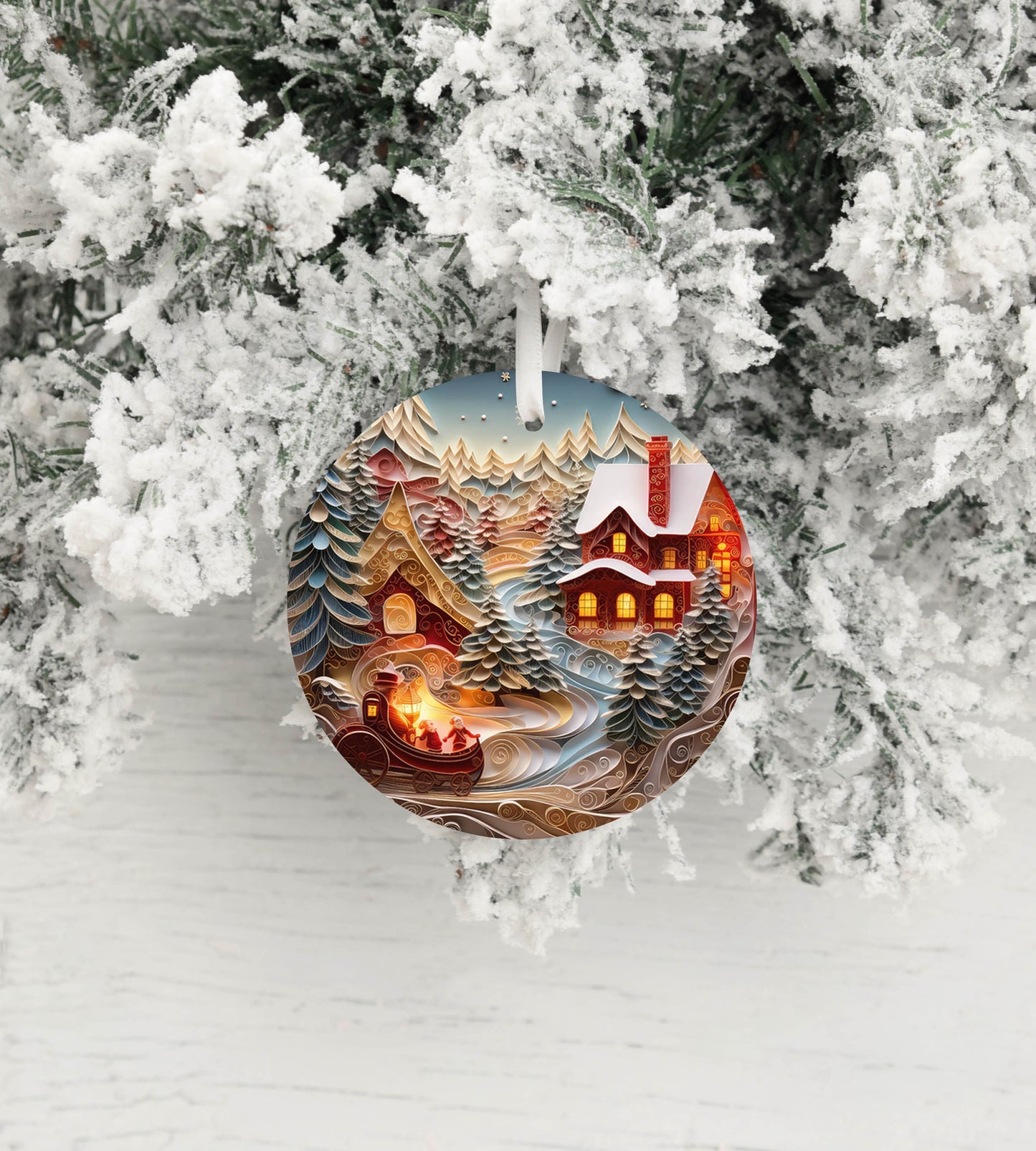 New Release Christmas Ornament, Christmas Town Ceramic Christmas Ornament