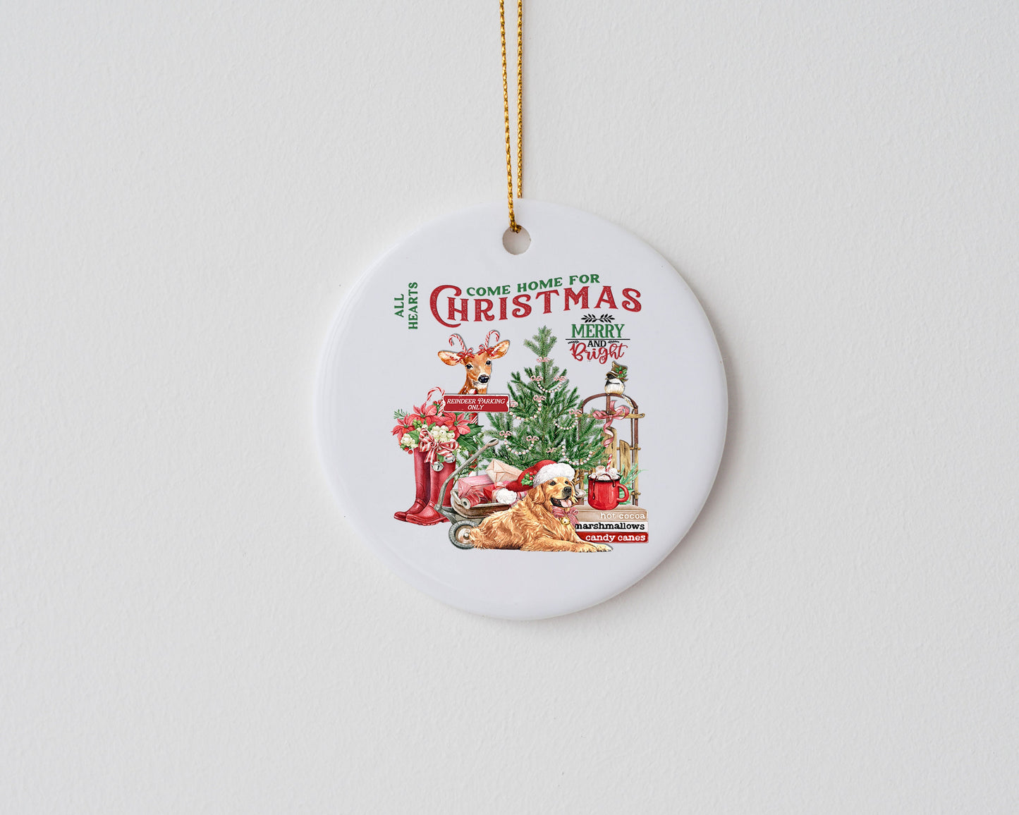 New Release Christmas Ornament, All Hearts Come Home for Christmas Ceramic Christmas Ornament